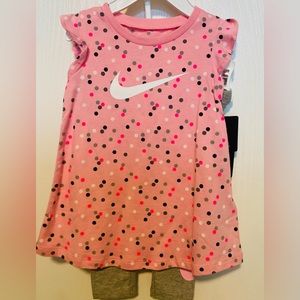 Brand new 2 piece set of Nike Ruffle Tank Top & Leggings size 12 Months